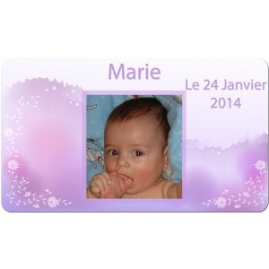 Rounded corner Birth announcement magnet