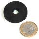 slip-resistant rubber coated round base magnet with adhesive 31mm