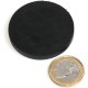 slip-resistant rubber coated round base magnet with adhesive 43mm