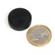 slip-resistant rubber coated round base magnet with adhesive 22mm