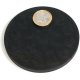 slip-resistant rubber coated round base magnet with drilled hole 88mm