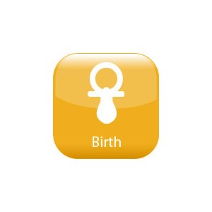 Birth announcement magnet