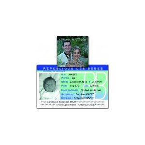 Right-angled corner wedding announcement magnet